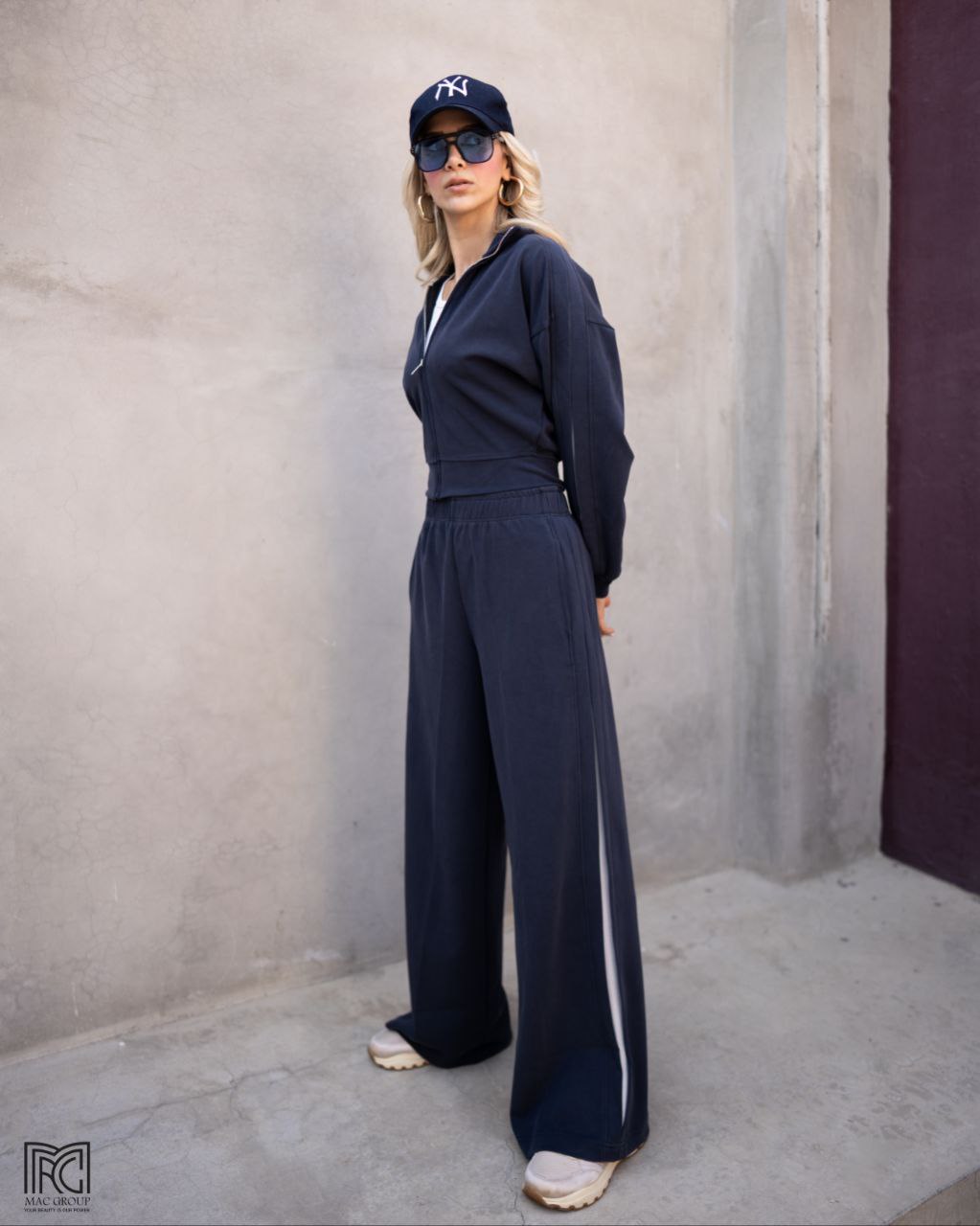 ست دوتیکه سویشرت شلوار اویشو پارچه الیافت طبیعی